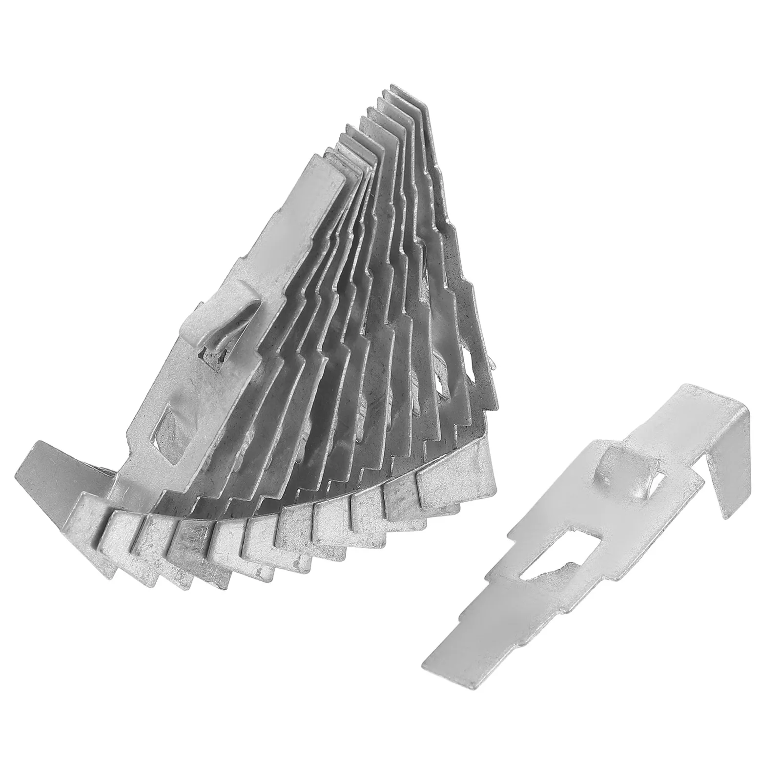 

12 Pcs Shelf File Cabinet Accessories Holders Kitchen Support Metal Clips Buckle Shelving Hardware Clamps Silver