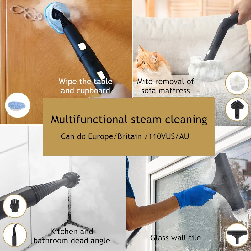 Dampfreiniger Praktischer Handheld-Hochtemperatur- und Hochdruck-Haushalts-Klimaanlagenreiniger Dampfgarer Home Kitchen
