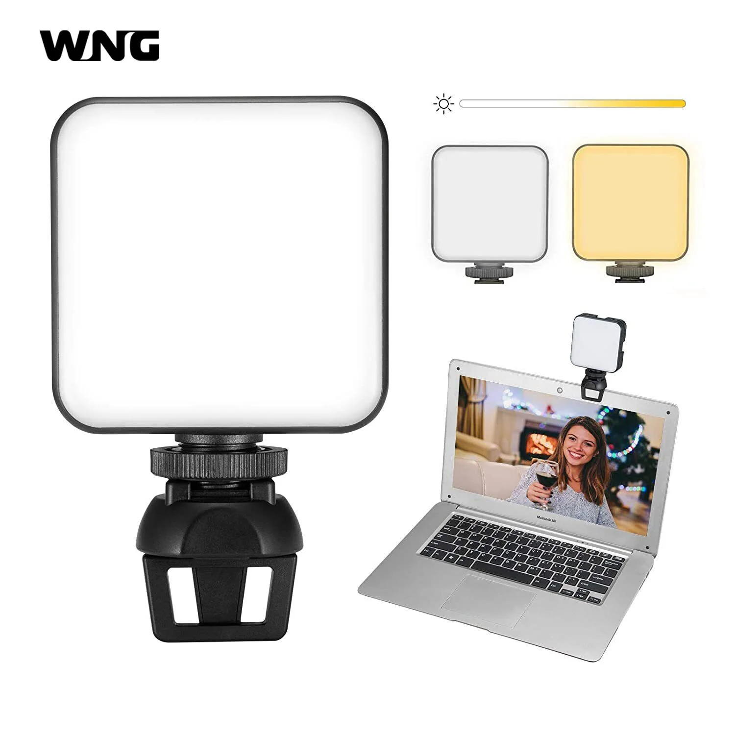 W64 الفيديو مؤتمر طقم الإضاءة 6W عكس الضوء البسيطة ثنائية اللون Vlog مصباح ليد w قاعدة تركيب مزودة بمشبك ل بث اجتماع