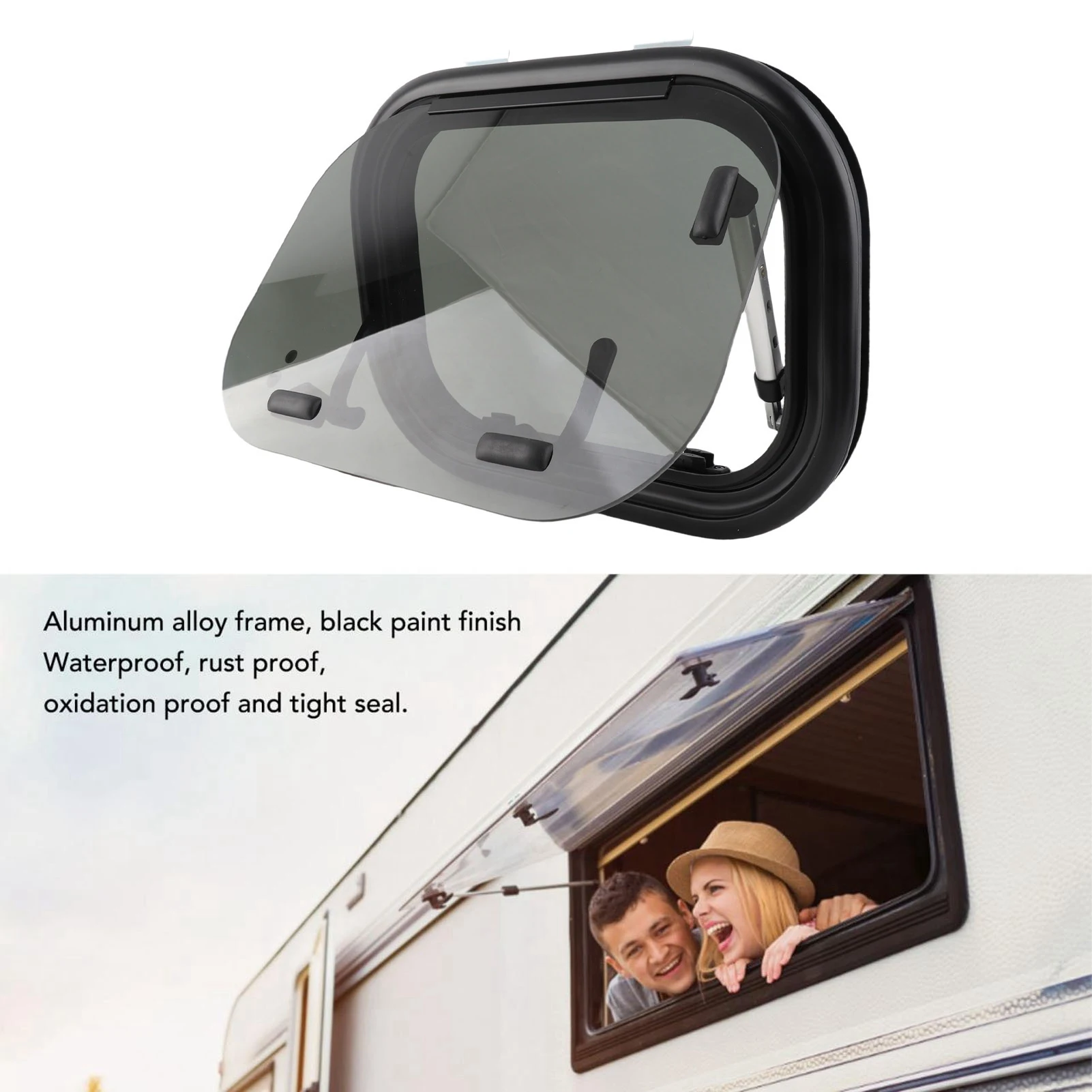 Предотвращение тепла окна дома на колесах, 16x12 дюймов, УФ-открытие для автофургона, закаленное стекло, амортизация, прочный для прицепов