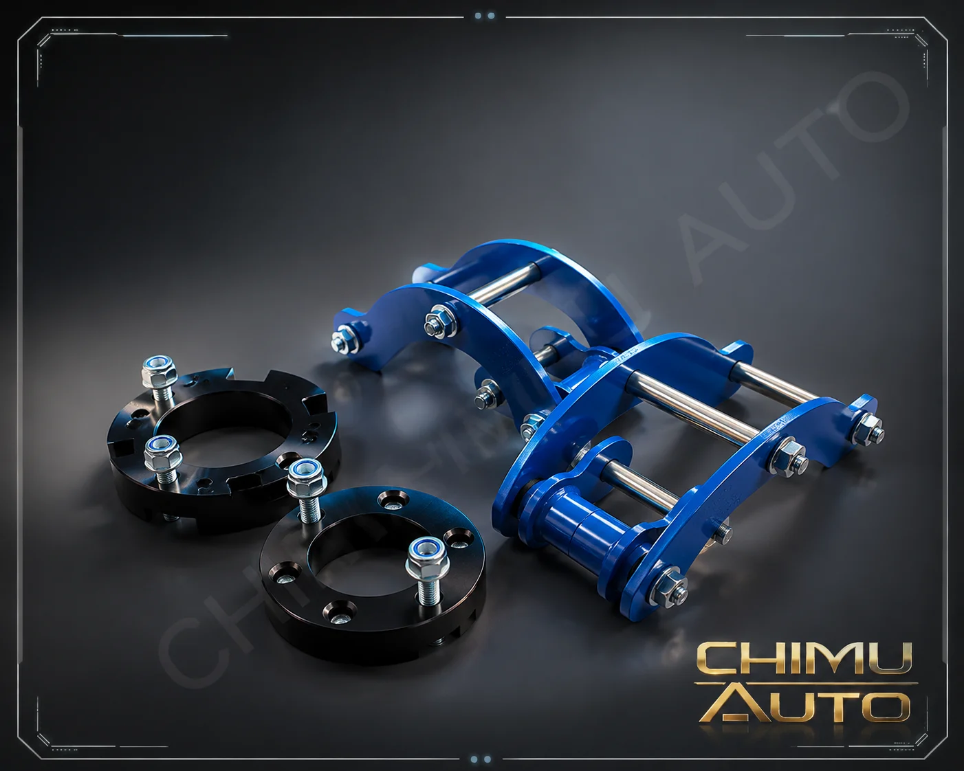 【CHIMU AUTO】 for Toyota Hilux Vigo Revo 2 Inch Rear Suspension Lift Shackle Kit High Strength Steel Performance Upgrade