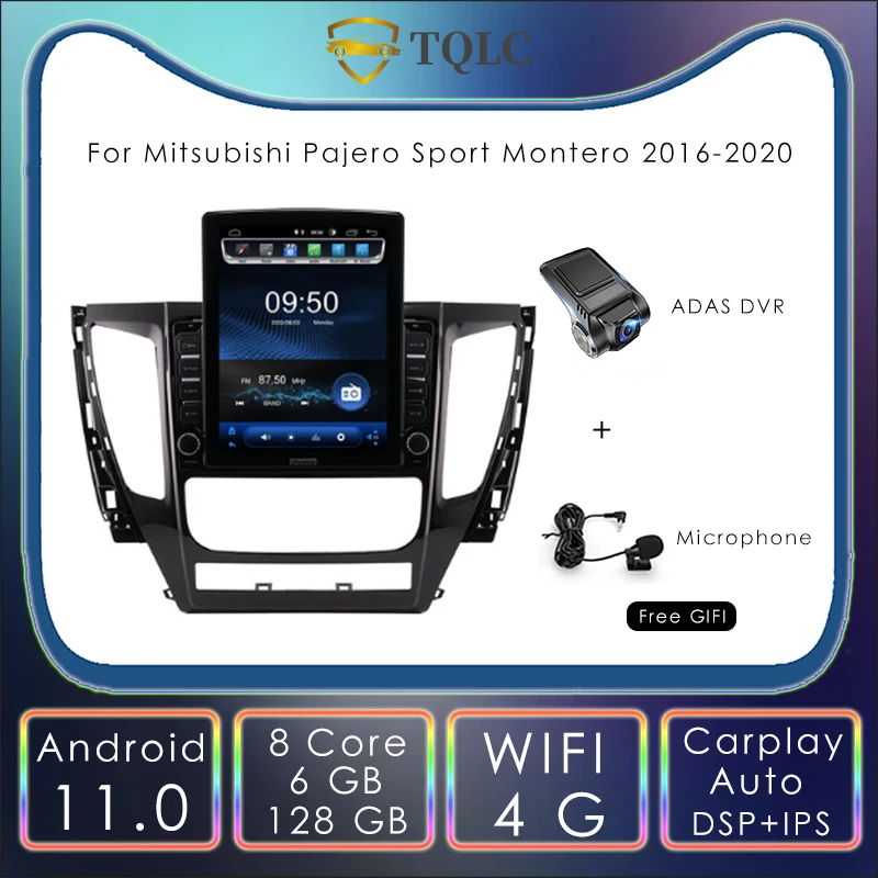 

9,7 "Tesla Style автомобильный Медиа Android 10 камера радио GPS для Mitsubishi Pajero Sport Montero 2016-2020 4G WiFi CarPlay DSP стерео