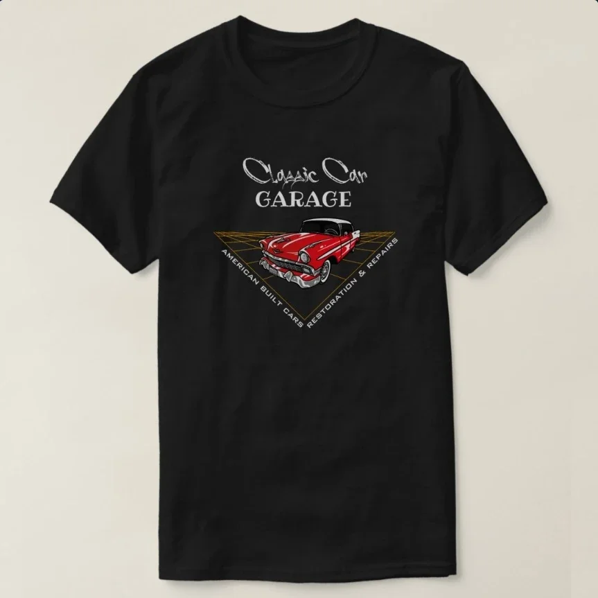 

Classic Car Garage Custom Vintage Car T-Shirt 100% Cotton O-Neck Short Sleeve Summer Casual Mens T-shirt Size S-3XL