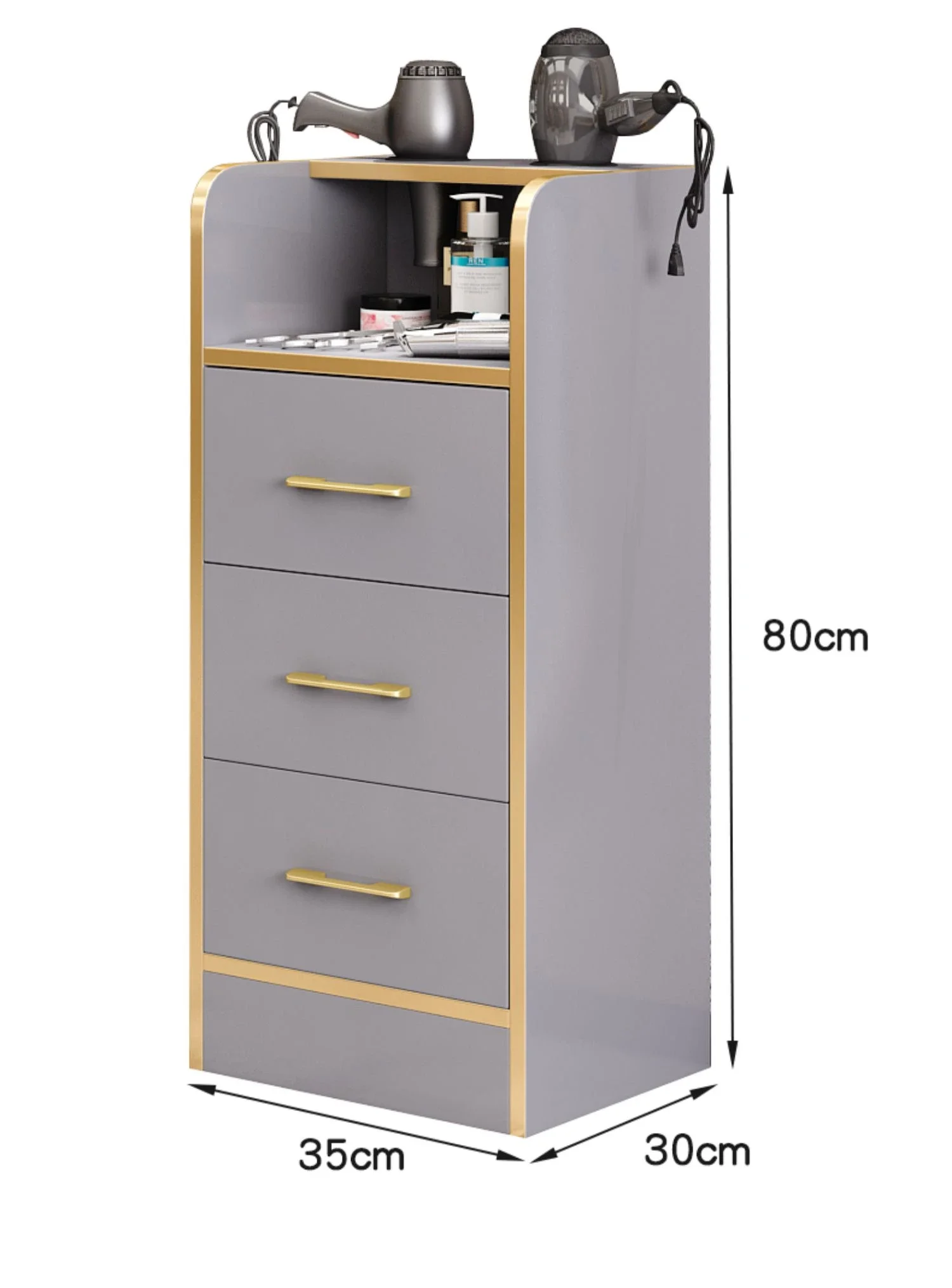 Hair salon dedicated hair cutting cabinet, tool table, multifunctional storage rack