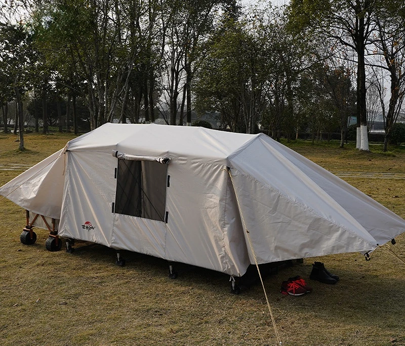 New Outdoor Camping Multi-function Tarp Can Be Used As Elevated Double Tunnel Tent Canopy Pavilion Portable Folding Beach Chair