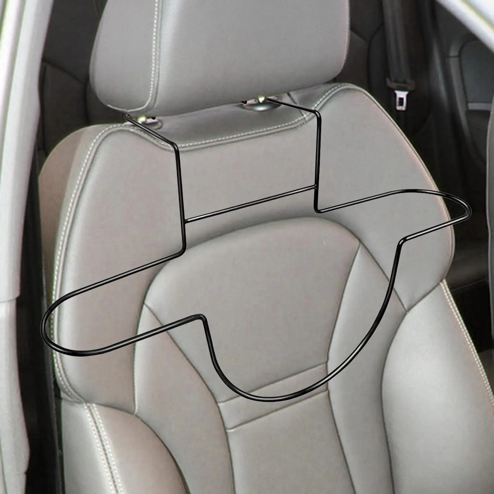 Hat Hanger for Car Seat Iron Paint Rack Storage Organizer for Worker Hats Backseat Mount