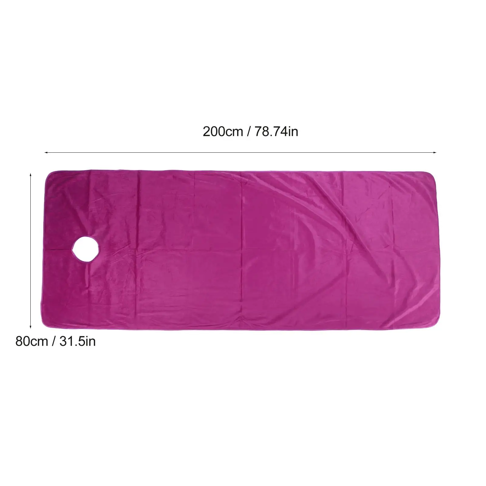 Funda de cama de spa lavable a máquina 80x200 cm con orificio para la cara - cómoda funda para mesa de salón de belleza