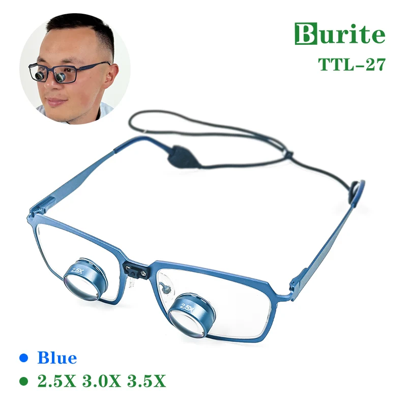 

Burite new 27 series 2.5X3.0X3.5X TTL loupes Gllileo Binocular Dental Magnifier Surgery Operation metal lens LIGHTWEIGHT
