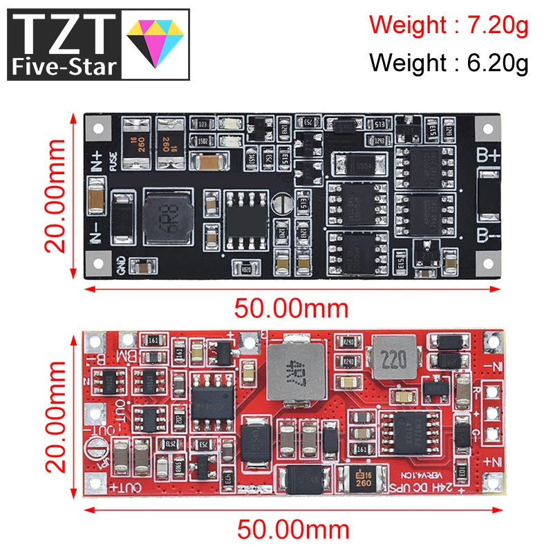 TZT DC 12V/15V 24W 1A UPS Power Supply Module Uninterruptible Power Control Board 2S V4.0CN Charging Step Up Protection Module