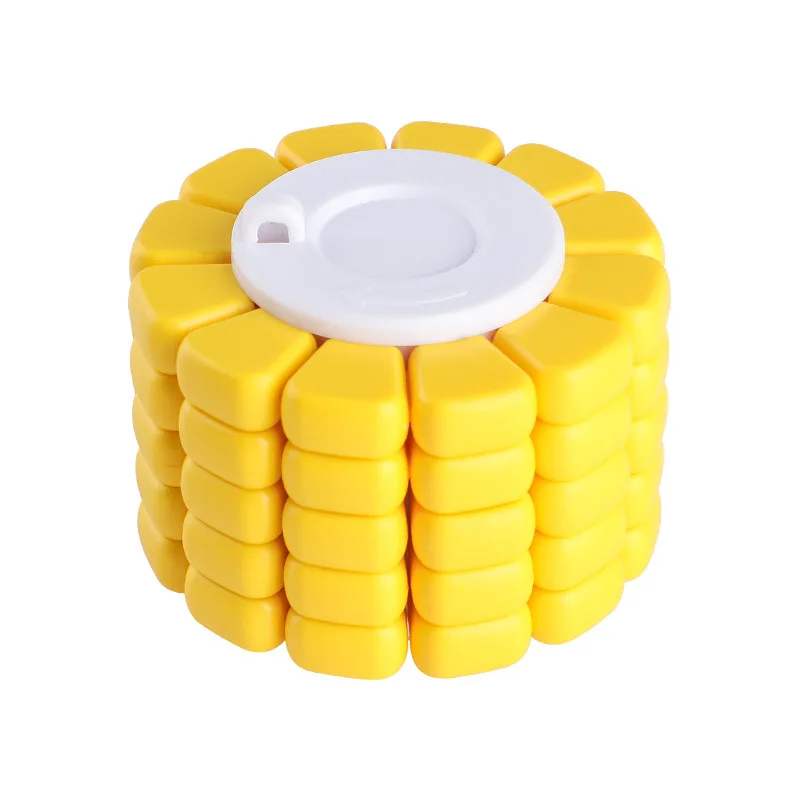 3D Printing Corn Magic Cube Stress Relief Toy Jigsaw Puzzle Creative AB Corn Brain Burning Developmental With Light Toy Keyring