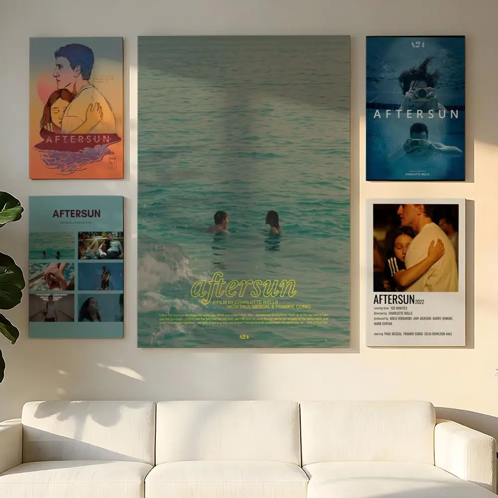 Nueva Pintura A-Aftersun, Caligrafía de Estilo Moderno, Lienzo con Marco Interior, Decoración de Pared