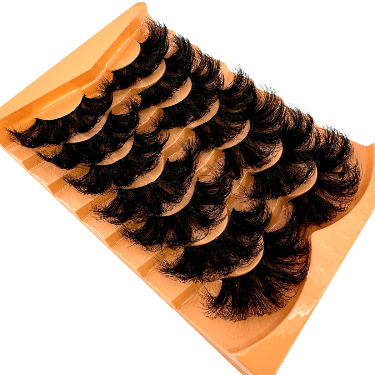 7 Pairs 25mm 8D Faux Mink Lashes Bulk Fluffy Natural False Eyelashes Thick Dramatic Faux Mink Eyelashes Makeup tools Wholesale - view 5