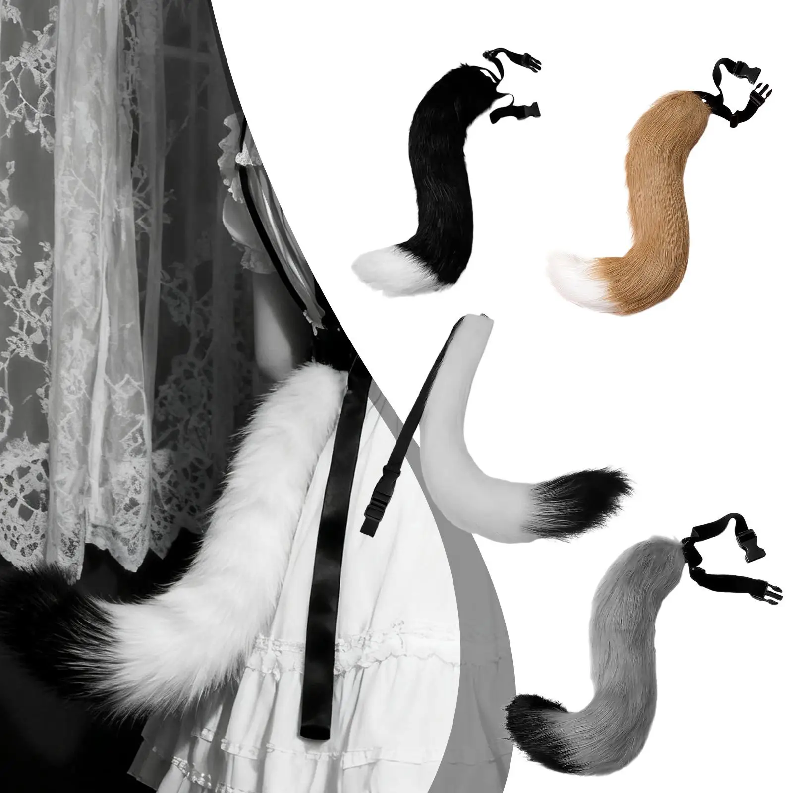 Cosplay Animal Tail Gift Decorative Cat Tail for Festival Mardi Gras Role Play
