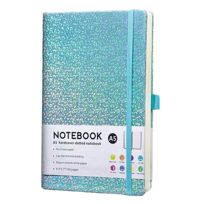 

Glitter Journal A5 Hardcover Journal 8.4x5.7 Inches 160 Lined Pages Glitter Never Peel Off Journal Hardcover Notebooks With