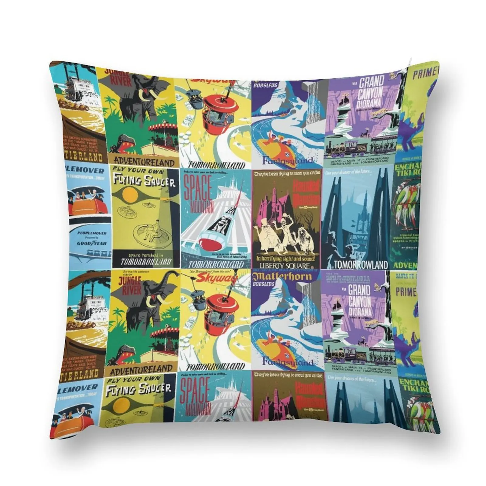 

Vintage Ride Posters Throw Pillow Sofa Cushions Christmas Covers For Cushions Pillowcases For Pillows pillow