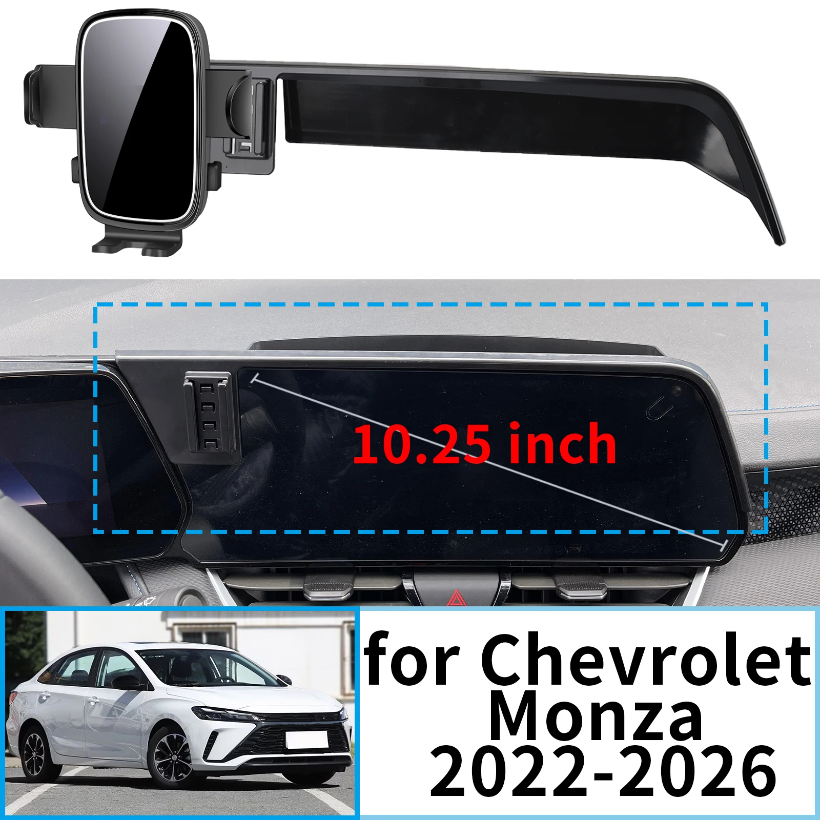 

Подходит для Chevrolet Monza 2022-2026 Cavalier Turbo, стабильный зажим для телефона ​ ​ Крепление на экран без вибрации ​ Автомобильные аксессуары