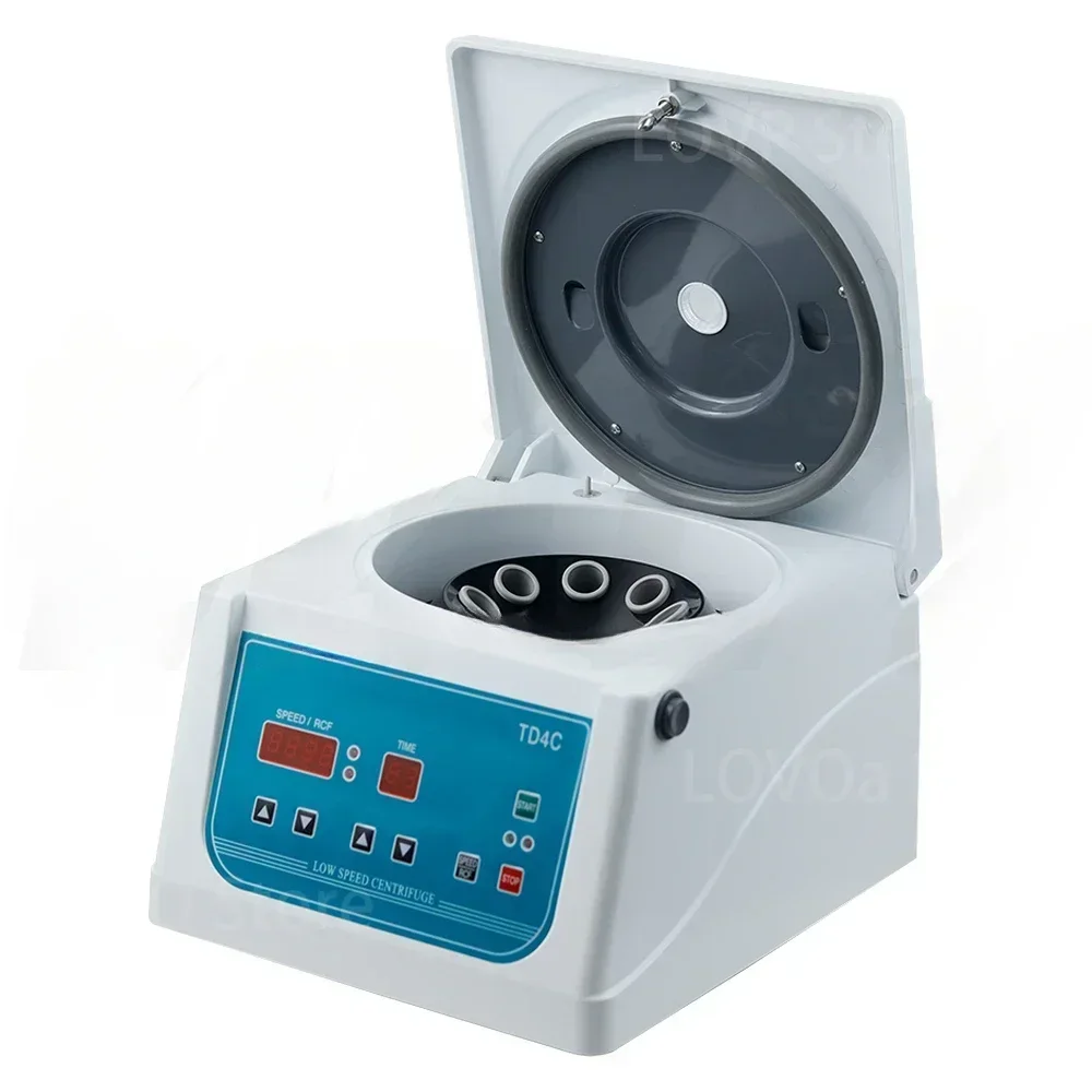 TD4C Laboratory Centrifuge Electric Low Speed PRP Centrifuge Digital Display Desktop Centrifugal Machine 0-4000RPM Adjustable