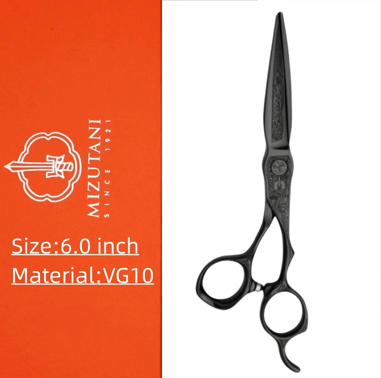 

MIZUTANI 6.0-inch Tungsten Steel Pattern High grade scissors Pattern Professional Hair Salon Top Professional Barber Scissor Set