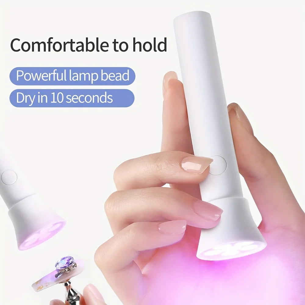 

Портативная лампа для сушки ногтей E9, УФ-светодиодная лампа для полимеризации гель-лака, USB-заряжаемая, быстрая сушка, маникюрный аппарат, инструмент для нейл-арта
