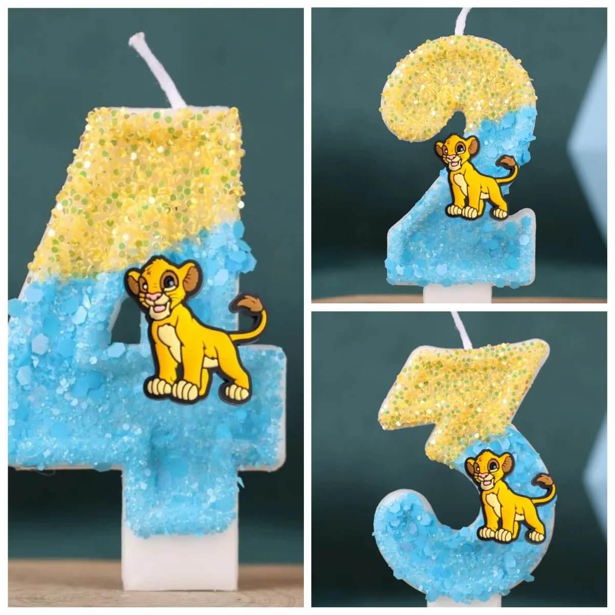 Der König der Löwen Digitale Kerze Nummer 0-9 Kindergeburtstag Kuchen Dekoration Lieferungen Cartoon Simba Anime Party Zubehör Zubehör