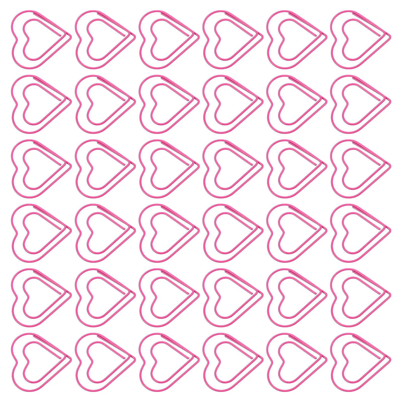 

100Pcs Metal Heart Paper Clips Sturdy Wire Design Decorative Clips for Office Files Valentine Party Supplies Page Organizer