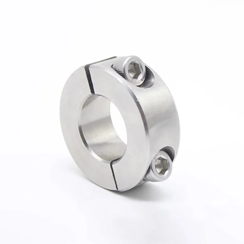 6-40mm Shaft Collar Linear Motion Clamp with Screws Clamp Collar Double Split Clamp Type Stainless Steel Separable Fixed Ring