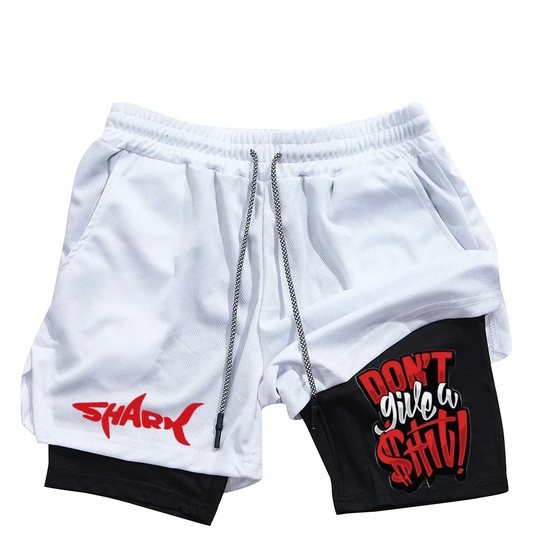 

Men's 2-in-1 Sport Shorts: Gym Training Running Quick Dry Slow Race Double Layer Running And Gymnastics Workout Shorts