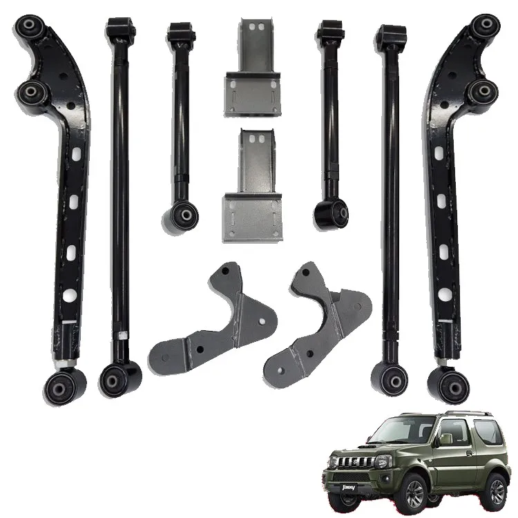2025 تبختر جبل الصلب سوزوكي سيارة الصلب جيمي عززت سكين مغلق أربعة وصلة المحور الخلفي تعليق قضيب لتعديلات 4x4 #4