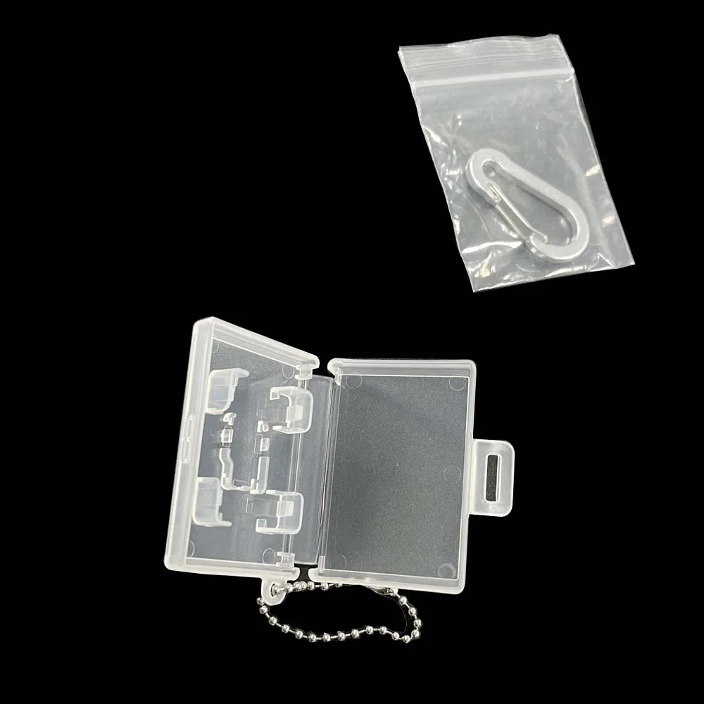 Transparent Keychain Box For Switch OLED Dedicated Card Pocket Portable Game Card Storage Holder Micro SD Card