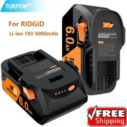 Turpow 6000mAh 18V Li-ion do RIDGID R840083 R840085 R840086 R840087 akumulator z akumulatorem serii AEG