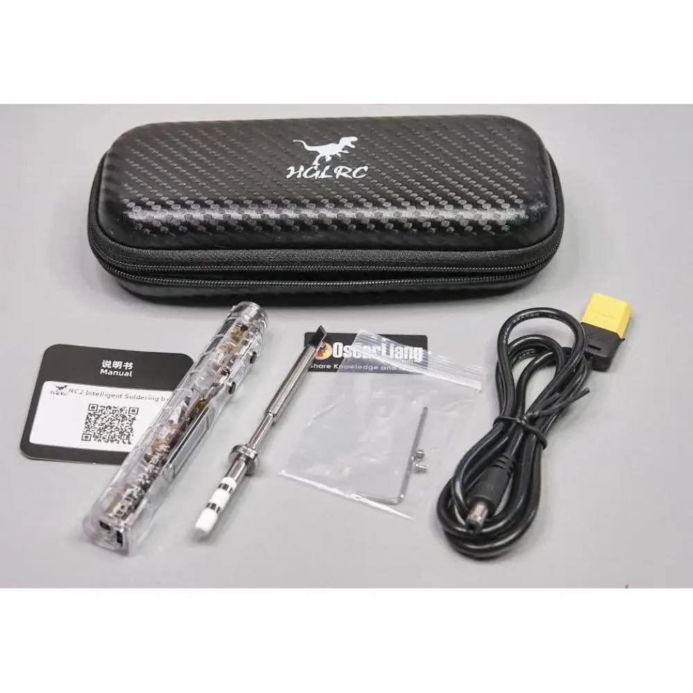 

Паяльник HGLRC RC2 с OLED-дисплеем HD, умная постоянная температура, совместимый с паяльными жалами TS / T12 для FPV дрона