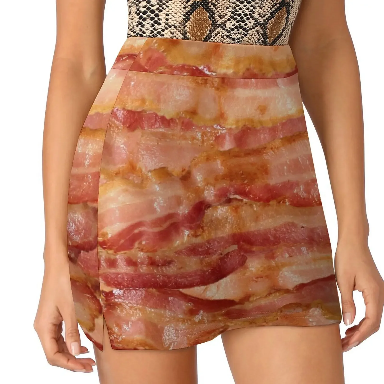 

Bacon! Bacon Bacon! Mini Skirt kpop novelty in clothes summer outfits for women 2024 Women's summer dress