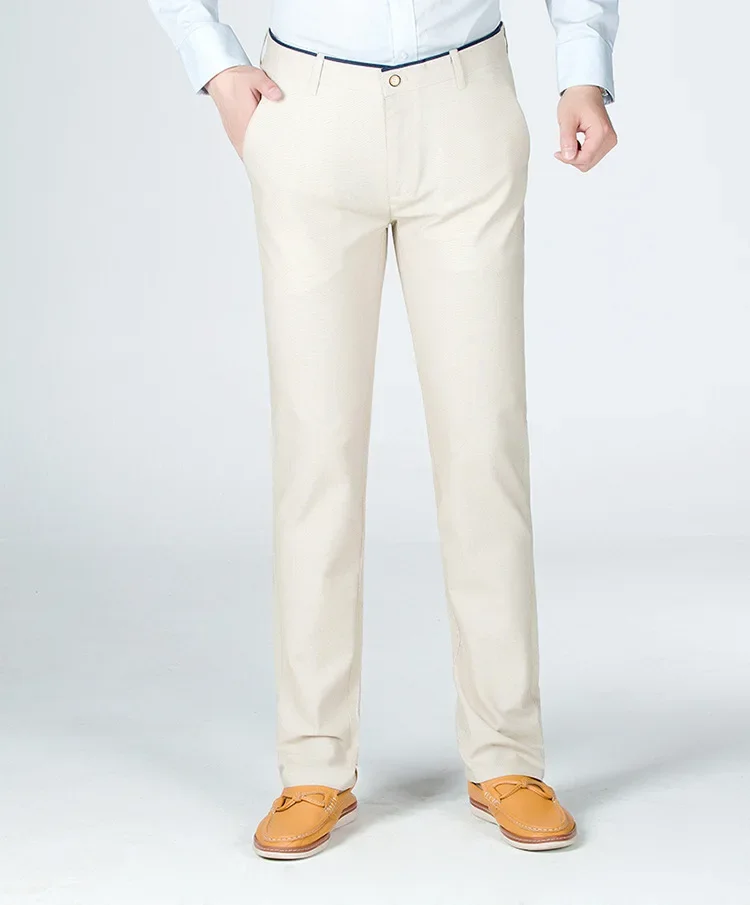 MRMT 2024 Brand Men's Trousers Thin Casual Trousers Straight Tube Pants for Male Solid Color Young Long Trousers