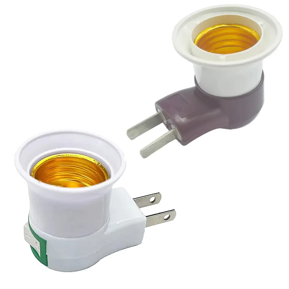 1 Pcs E27 Light Lamp Bulbs Socket Base Holder With Switch US Plug Adapter ON/OFF Standard Screw-in Socket Outlet Converter