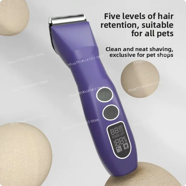 Adjustable Professional Pet Clipper for Dogs Cats, Electric Grooming Tool with Guide Combs & Sharp Blade, Rechargeable Trimmer