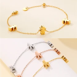 Gold Silver Color Simple Girls Boys Charm Bracelet Adjustable Chains Mama Bracelet For Women Kids