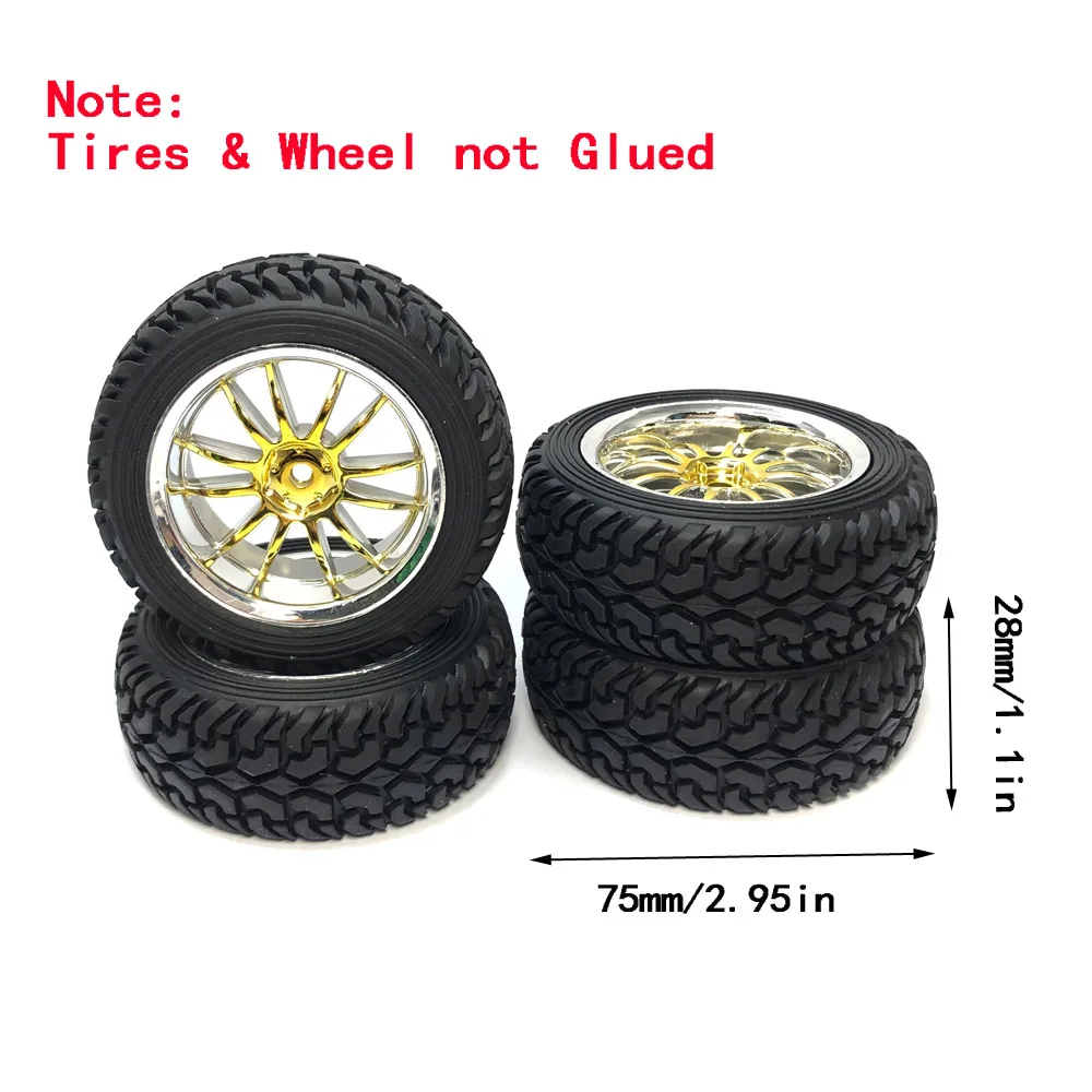 1/10 1/12 1/14 Parts 75mm Upgrade Tires for Wltoys 144001 144010 124016 124017 124018 124019 RC Car