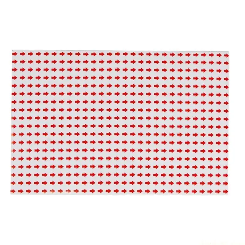 60 Sheets/Pack Arrows Stickers Color Coding Sign Decals Adhesive Arrows Labels for Inspection Defect Marking