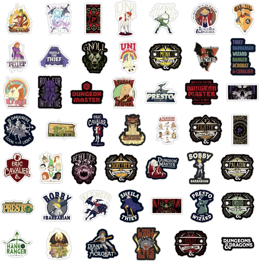 10/50/100 шт., наклейки «Подземелья и драконы», крутая игра, граффити, наклейка для скрапбукинга, багажа, ноутбука, гитары, автомобиля, велосипеда, скейтборда, детские игрушки