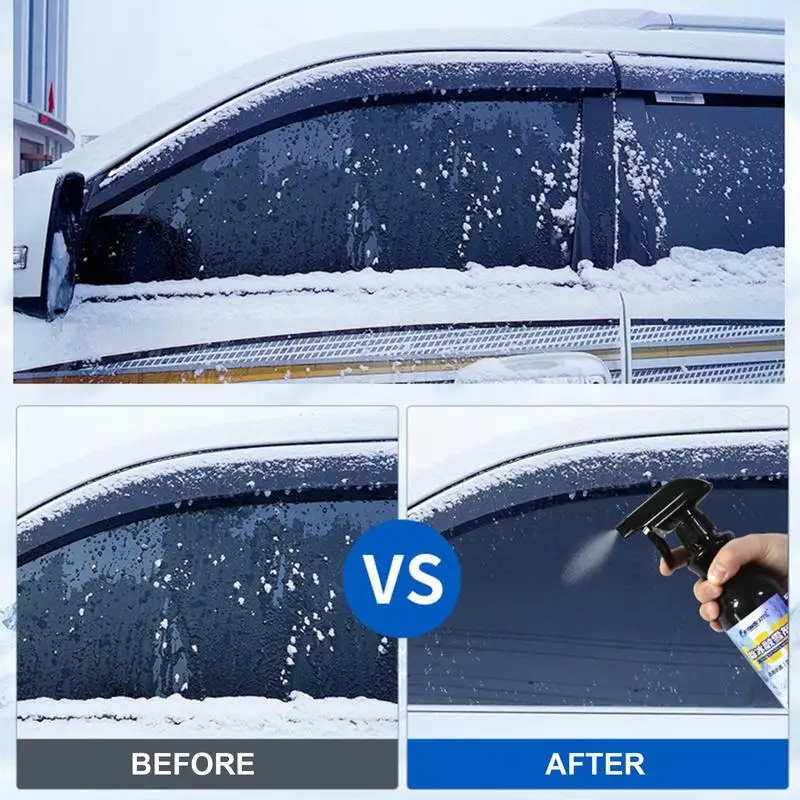 500ml Ice Remover Spray Winter Car Windshield Deiver Snow Removal Spray Defrosting Snow Spray Anti-Icing Frost Protection Agent