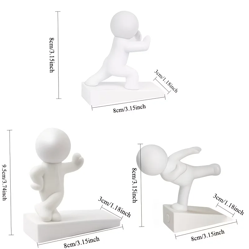 1/3 Pcs Cute decorative door stopper, flexible and movable door stopper, anti slip base to protect walls,home decoration image 6