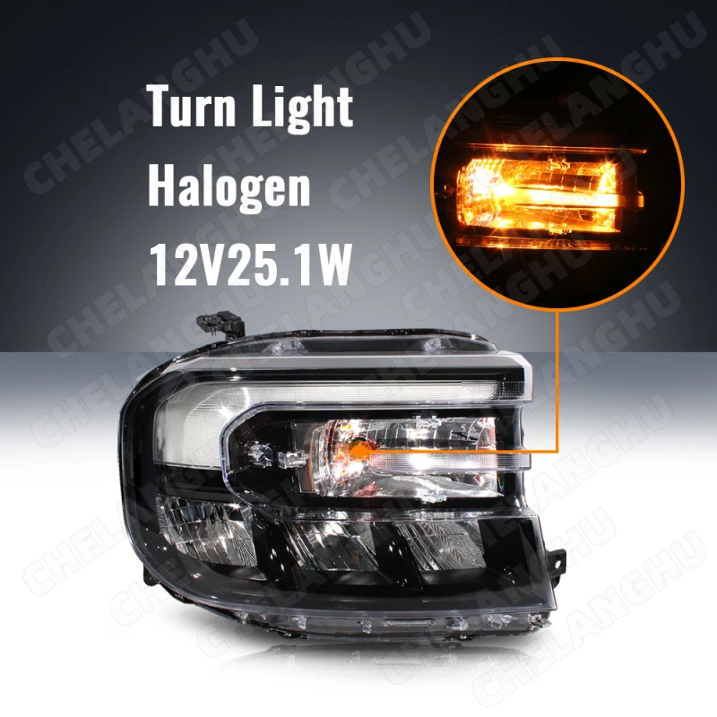 1Pc Right Side LED Front Headlight Lamp For Ford Maverick 2023 2024 DRL Halogen Turn light Car Accessories OEM PZ6Z13008A Black