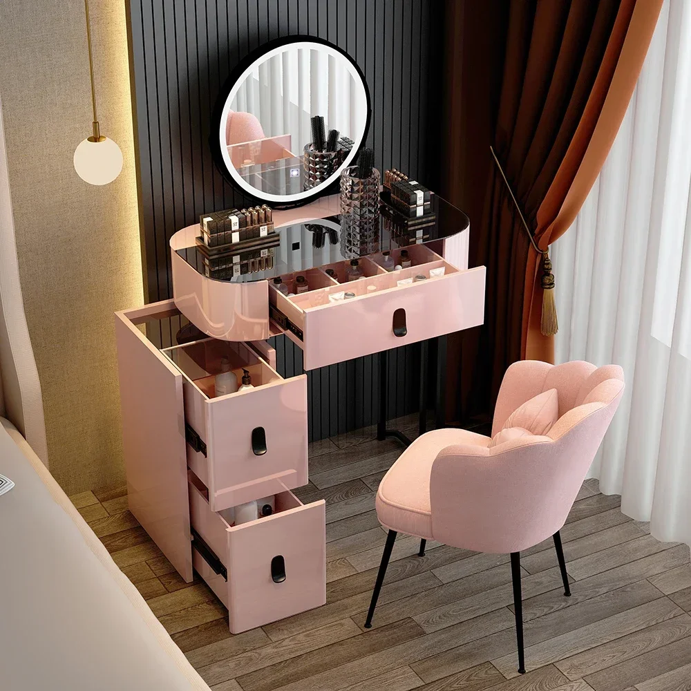 Tocador De almacenamiento para dormitorio De niñas, mesa De Maquillaje para el hogar, muebles De sala De estar, decoración De Maquillaje