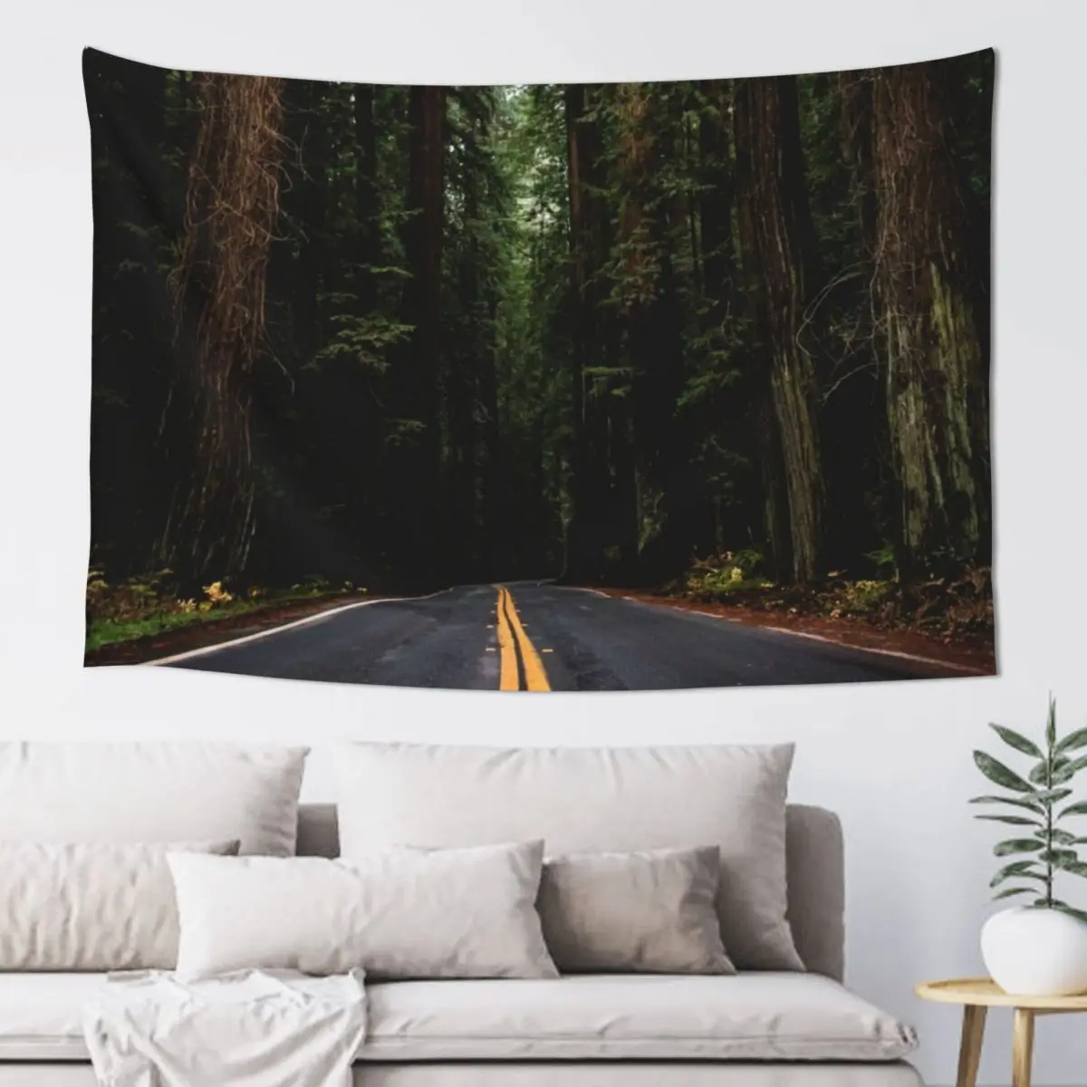 

In The Beginning - Wanderlust Forest Road Tapestry Carpet Wall Room Decorations Tapestry