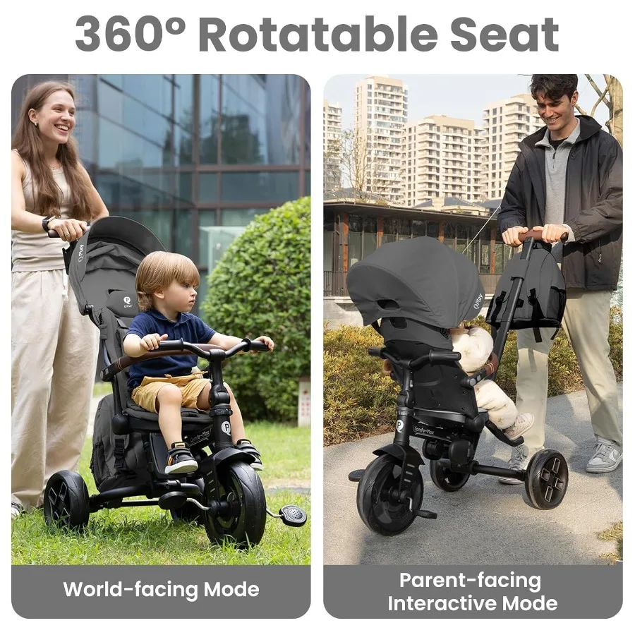 幼児用自転車ベビーカー 10ヶ月から6歳まで 8in1 折りたたみ式ベビーカー自転車 幼児用 3-5歳 男の子と女の子へのギフト 三輪車