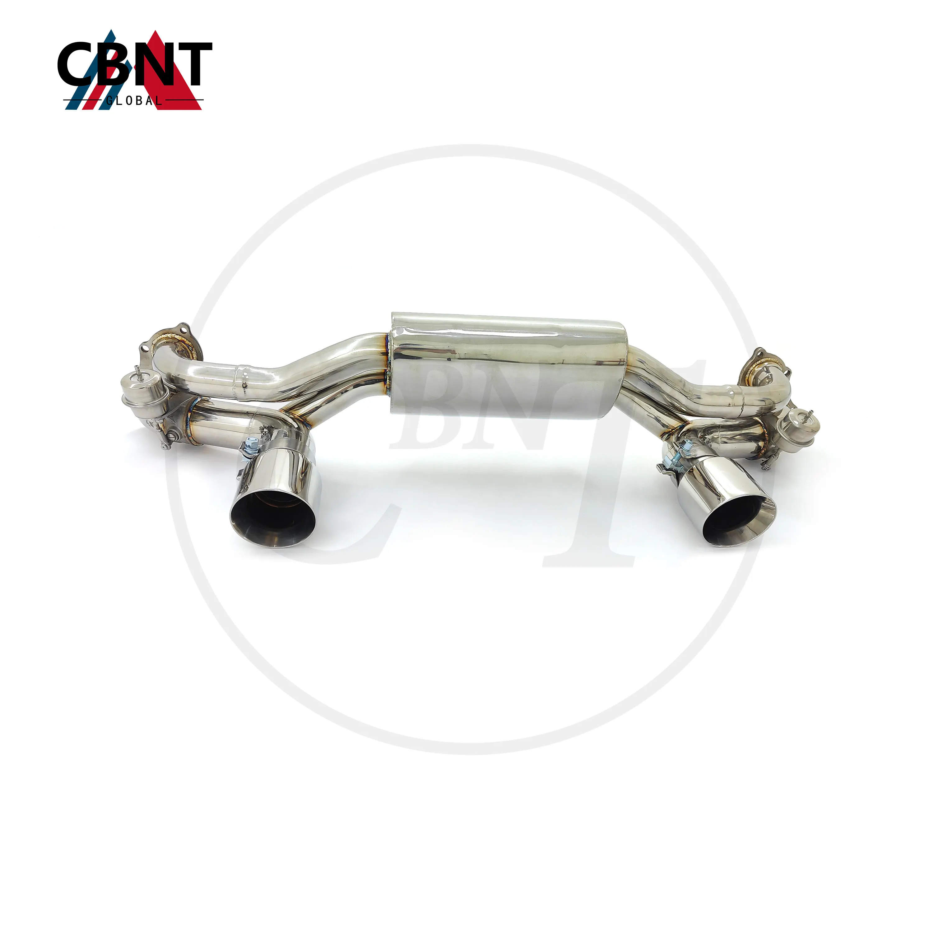 CBNT Exhaust Axle-back Pipe with Valve Muffler New Style for Porsche Cayman 718 GT4 RS 4.0L Performance SS304 Exhaust Systems