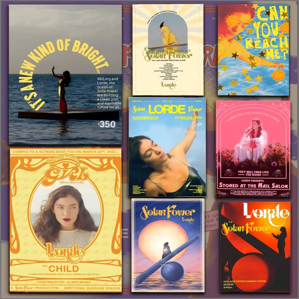 L-Lorde-Solar Power Poster Peel And Stick Matte Self Adhesive PVC Easy Apply Removable Waterproof Frameless Home Decor