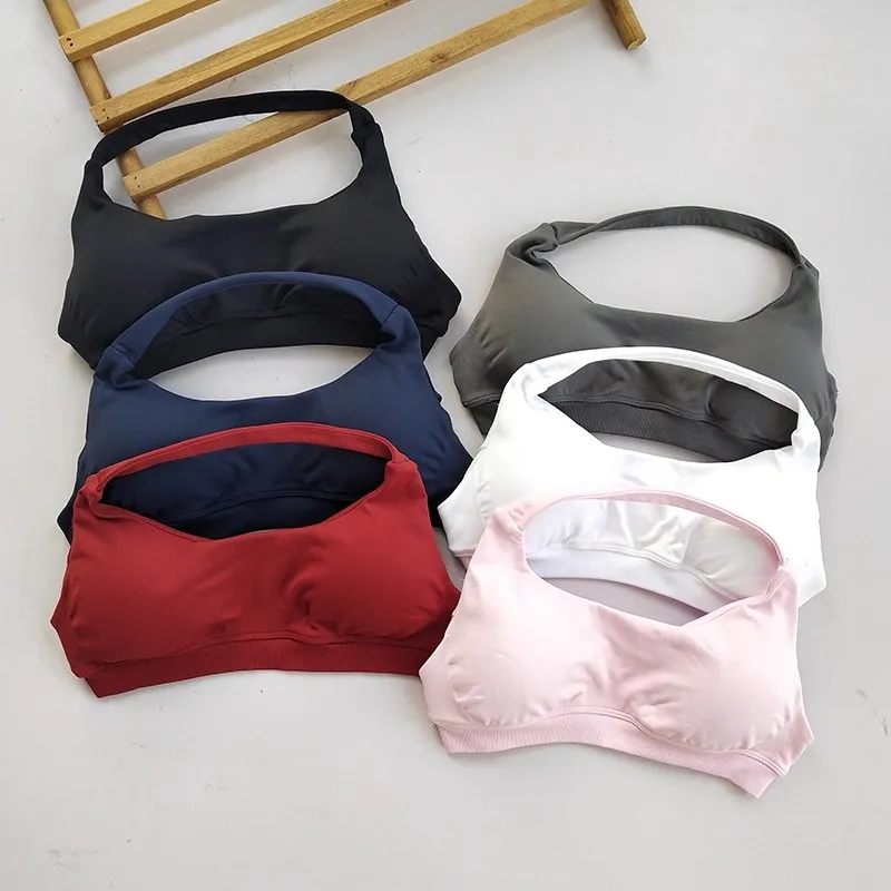 

Women's Sexy Hanging Neck Sports Bra Quick Dry Fitness Beauty Back Training Running Sports Bra Comfortable Support Yoga Bras