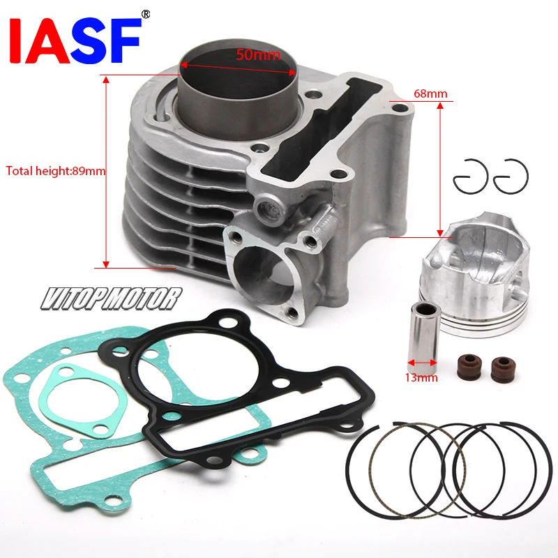 Fits for Honda Zoomer X Gen 2 NS110 K44 Alpha110 Motorcycle 50mm 52.4mm 53.5mm Big Bore Cylinder Kit Piston Gasket Engine Parts
