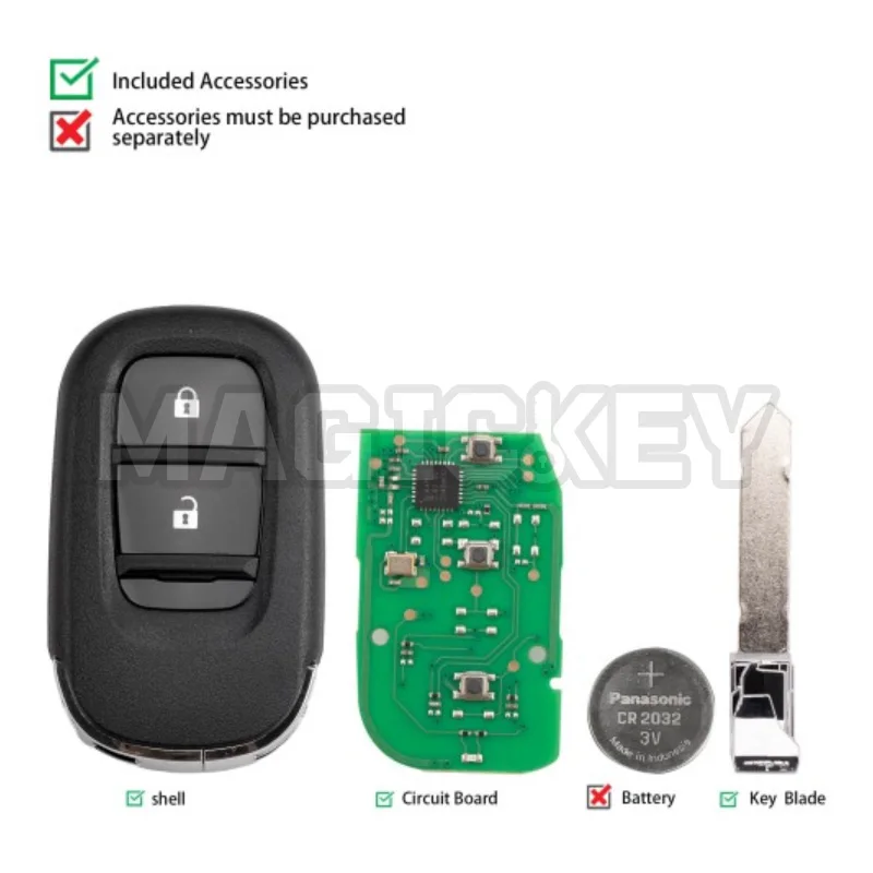 KEYDIY KD ZB46-2 Universal Smart Remote Key 2 Buttons Compatible with Honda Type